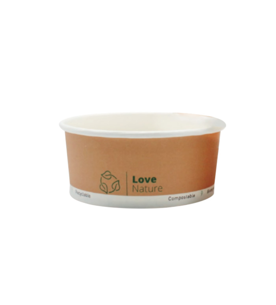 (EKO) Love Nature miska sałatkowa papierowa 750ml, fi 150mm (20/6/50)