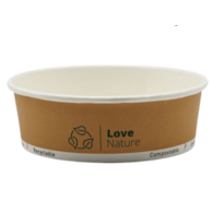 (EKO) Love Nature miska sałatkowa papierowa 1300ml, fi 185mm (16/6/50)