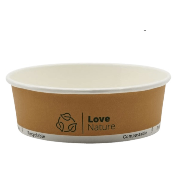 (EKO) Love Nature miska sałatkowa papierowa 1300ml, fi 185mm (16/6/50)