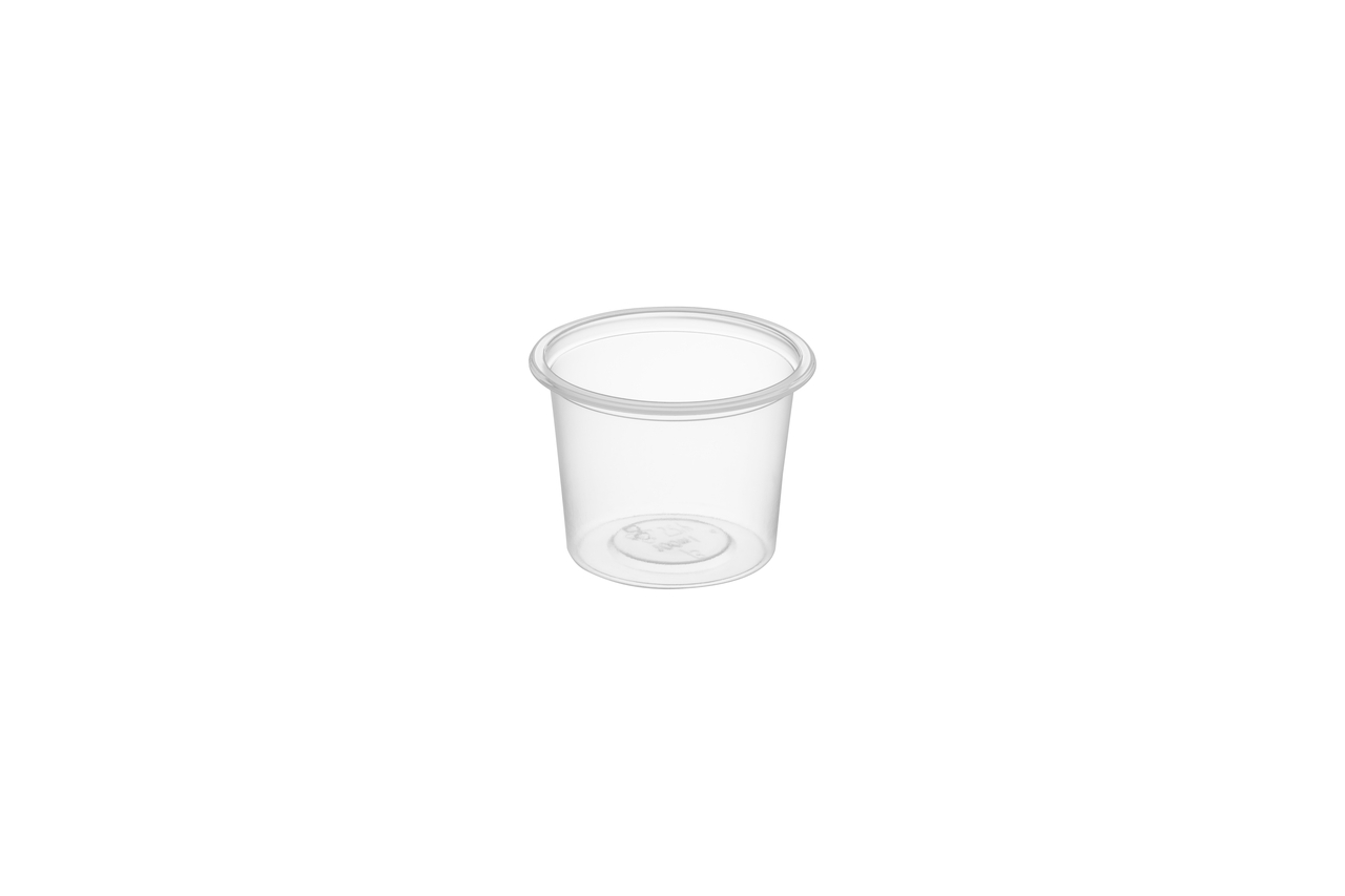 (REUSE) Pojemnik na sos okrągły 100ml TRANSPARENTNY (32/20/100)