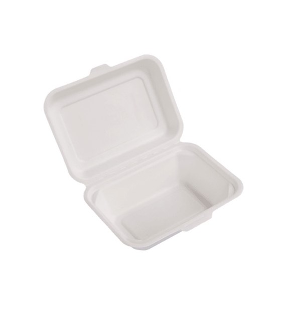 (EKO) Love Nature menubox z trzciny cukrowej HAMBURGER podwójny 180x135 600ml (32/10/50)