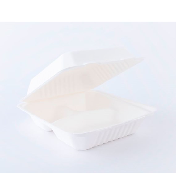 (EKO) Enjoy&Be Eco Menubox z trzciny cukrowej trójdzielny 220x200x80mm (50/2/100)