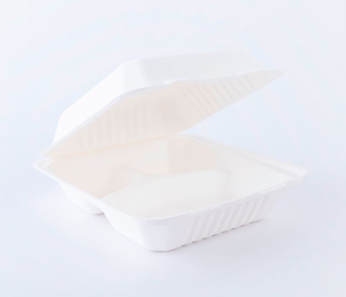(EKO) Enjoy&Be Eco Menubox z trzciny cukrowej trójdzielny 220x200x80mm (50/2/100)