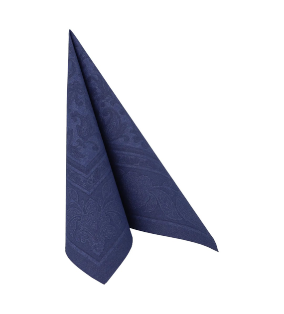 SERWETKA 40x40 RC ORNAMENT CIEMNY NIEBIESKI (250/5/50)