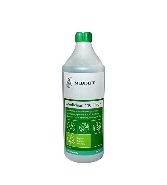 MEDISEPT Mediclean 110 Floor do mycia podłóg BIAŁE KWIATY 1L (_/12/1)