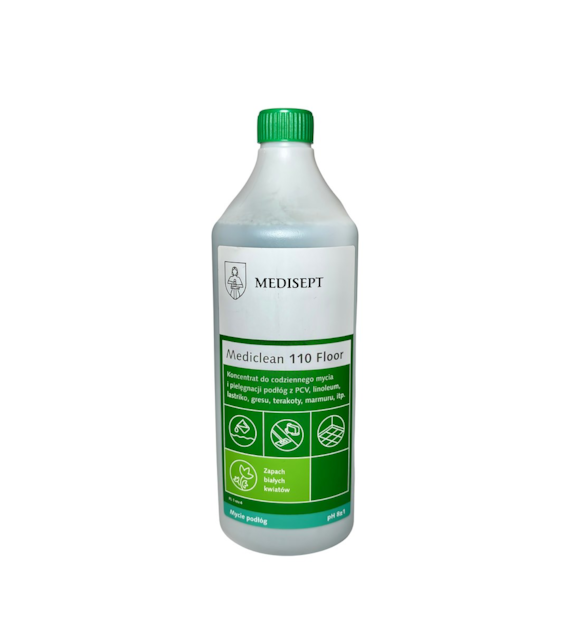 MEDISEPT Mediclean 110 Floor do mycia podłóg BIAŁE KWIATY 1L (_/12/1)