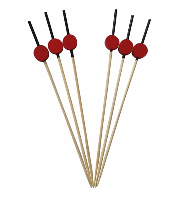 Love Nature FINGERFOOD wykałaczka bankietowa KÓŁKO CZERWONE 12cm (_/20/100)