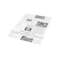 PAPIER PAKOWY BIAŁY POWLEKANY 22+8PE 30x40 NADRUK GAZETA (1000SZT)