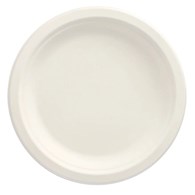 TALERZ Z TRZCINY CUKROWEJ 17cm BIAŁY (300/10/50)