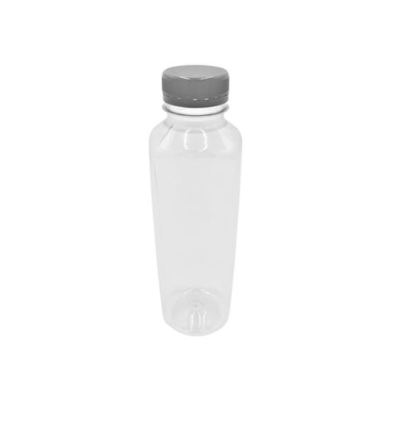 Butelka PET KWADRATOWA z czarną nakrętką 400ml (20/1/126)