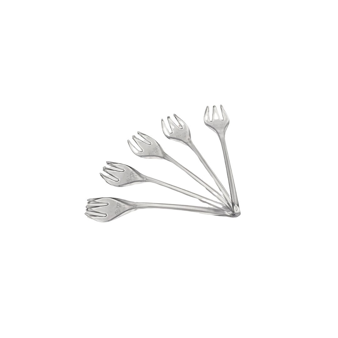 (REUSE) FINGERFOOD Widelczyk mini transparentny 10cm PS (_/20/200)