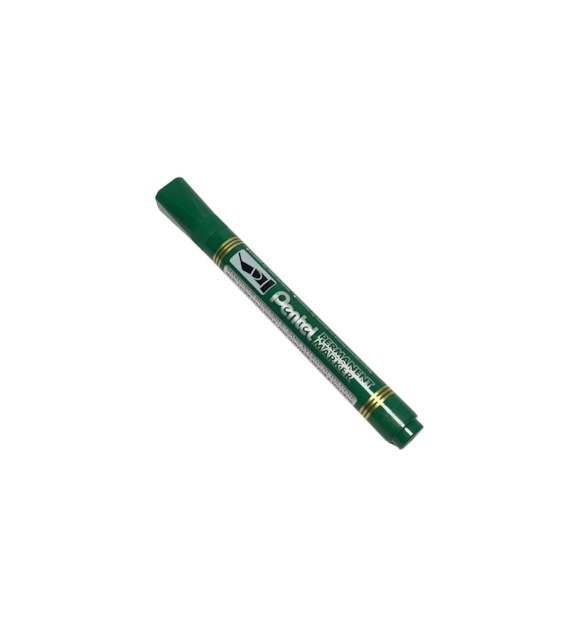 PENTEL Marker permamentny ZIELONY ścięta końcówka (0/12/1)