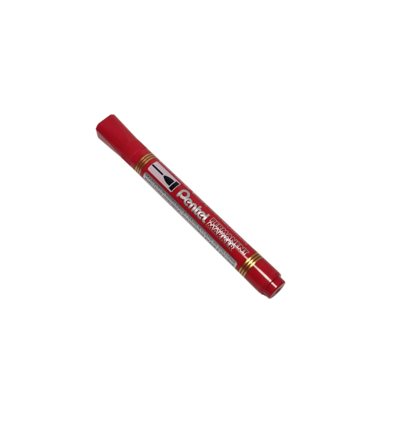 PENTEL Marker permamentny CZERWONY okrągła końcówka (_/12/1)