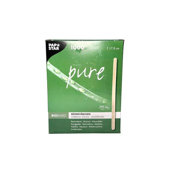 PURE mieszadełko drewniane 178mm w pudełku (30/10/1000)