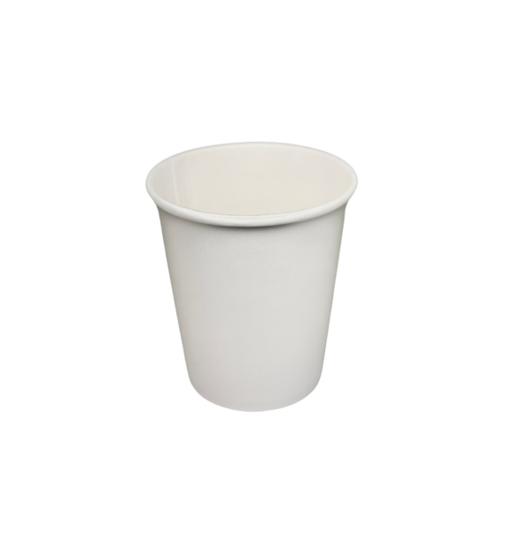 (EKO) Kubek papierowy PLASTIC FREE BIAŁY 250ml konfekcjonowany (_/25/100)