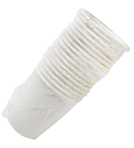(EKO) Kubek papierowy PLASTIC FREE BIAŁY 250ml konfekcjonowany (_/25/100)