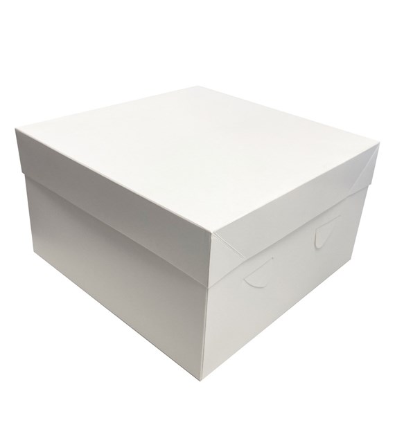 Pudełko papierowe białe z oddzielną pokrywą 260x260x150mm (_/25x4/1)