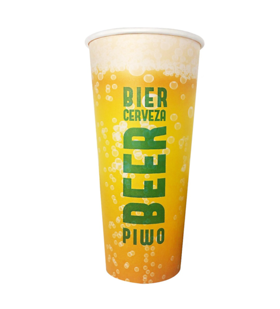 (EKO) Love Nature kubek papierowy z nadrukiem BEER 500ml (16/20/50)