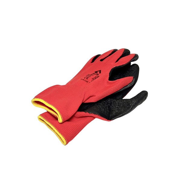 RĘKAWICE NYLON/POLIURETAN czerwone R.11 (_12/1)