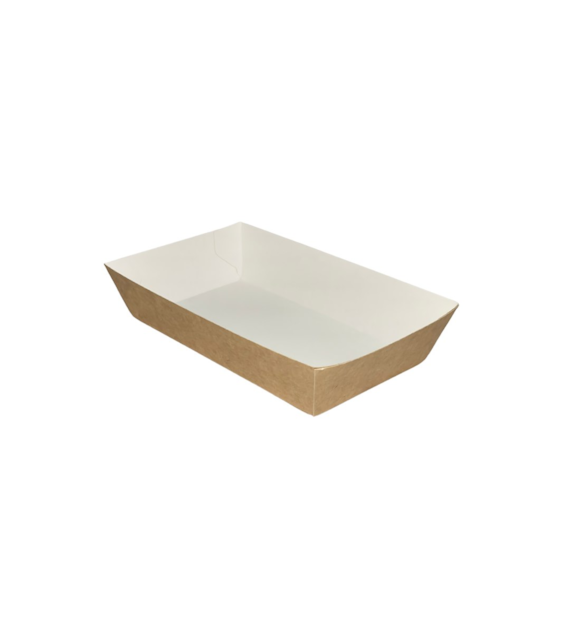 (EKO) TACKA PAPIEROWA BRĄZOWO-BIAŁA 15x8,5x3,5cm (_/6/100)