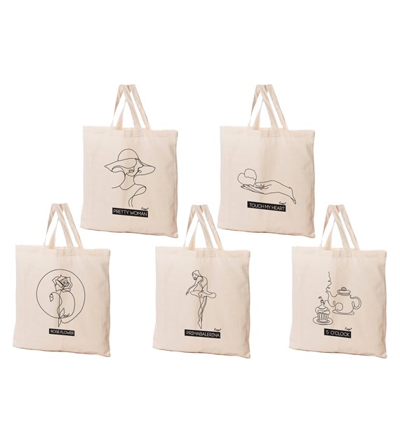 EKO TORBA 38x42  BAWEŁNA Artystyczne KRÓTKA RĄCZKA MIX