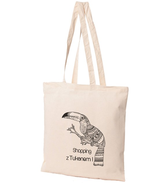 EKO TORBA 38x42  BAWEŁNA ZWIERZAKI DŁUGA RĄCZKA MIX