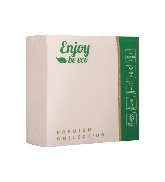 Enjoy Be Eco serwetka Premium Collection 3W 40x40 SZAMPAN (100/5/50)