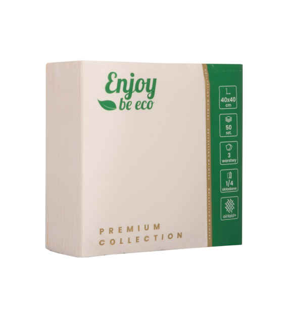 Enjoy Be Eco serwetka Premium Collection 3W 40x40 SZAMPAN (100/5/50)