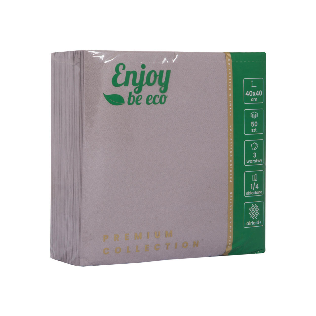 Enjoy Be Eco serwetka Premium Collection 3W 40x40 SZARA (100/5/50)