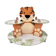 Patera na ciasto 3 pozimy panda/tygrys 30x40cm