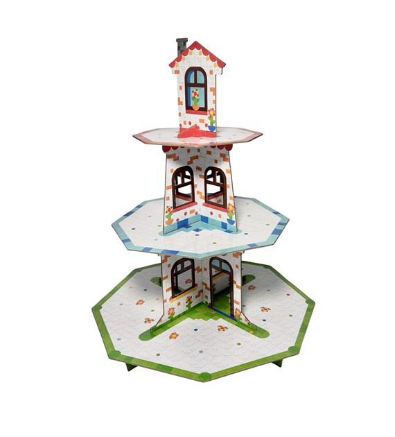 Patera na ciasto 3 pozimy domek 34x42cm