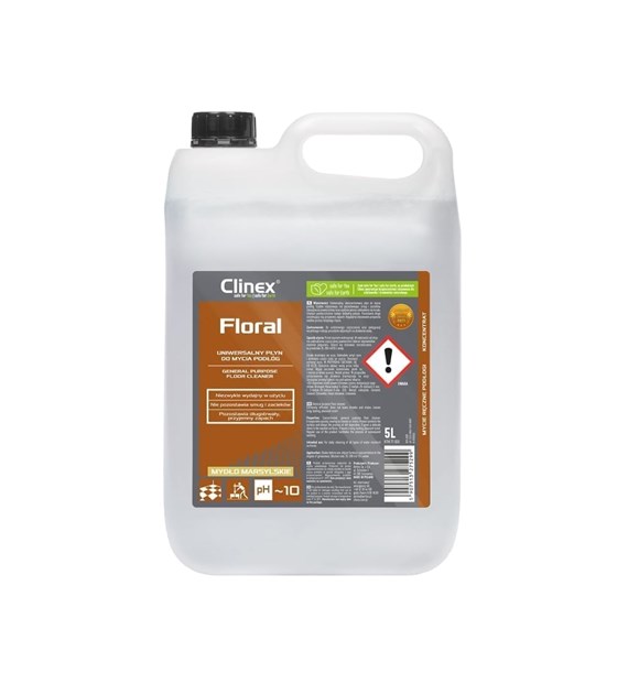 CLINEX FLORAL Uniwersalny płyn do mycia podłóg Mydło Marsylskie 5L (114/1/1)