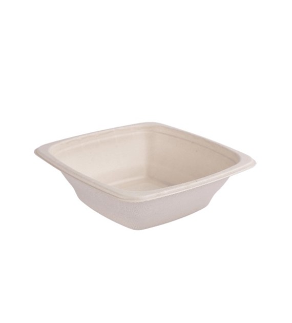 (EKO) Love Nature miska kwadratowa z trzciny cukrowej 180x180 710ml 24oz BEŻOWA (60/6/50)