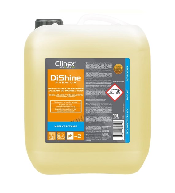 CLINEX DISHINE PREMIUM Płyn nabłyszczający do zmywarek gastronomicznych 10L (40/1/1)