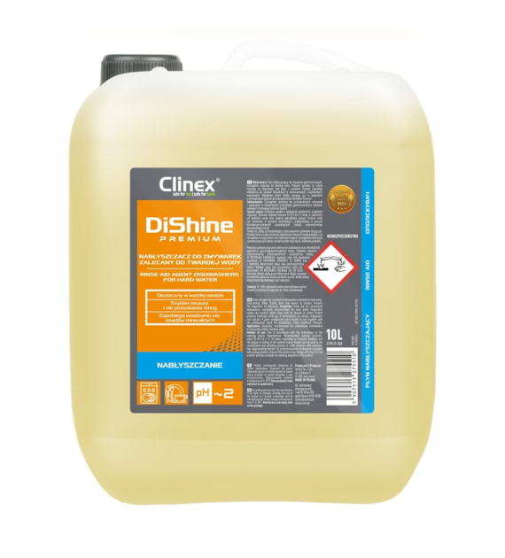 CLINEX DISHINE PREMIUM Płyn nabłyszczający do zmywarek gastronomicznych 10L (40/1/1)