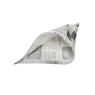 KIEL-PAK koperta powlekana ROŻEK duży 22x22cm nadruk GAZETA (_/25/200)
