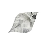 KIEL-PAK koperta powlekana ROŻEK mały 18x18cm nadruk GAZETA (_/25/200)