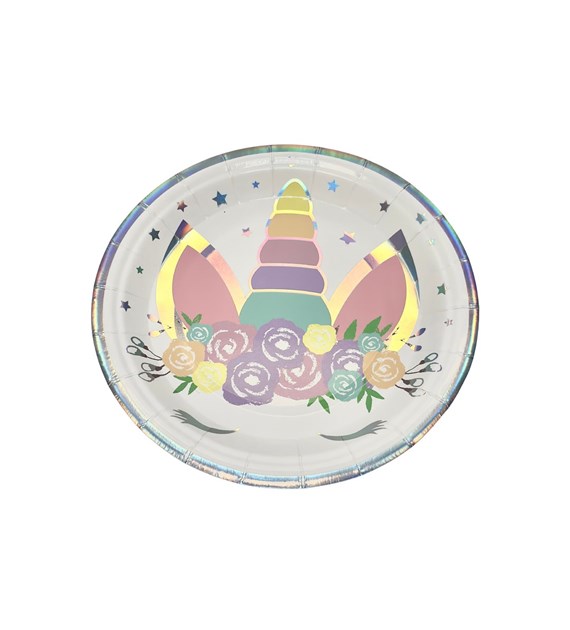 Talerzyki JEDNOROŻEC 18cm (6szt)