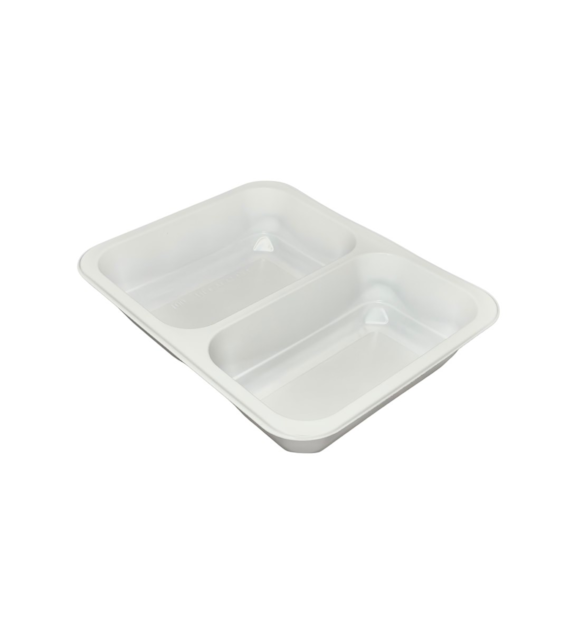 (REUSE) Pojemnik MAP2C 227x178x45 650/500ml dwudzielny BIAŁY (42/4/80)