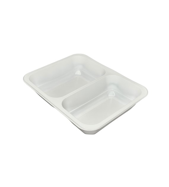 (REUSE) Pojemnik MAP2C 227x178x45 650/500ml dwudzielny BIAŁY (42/4/80)