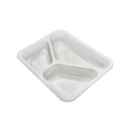 (REUSE) Pojemnik MAP3C 227x178x45 450/300/200ml trójdzielny BIAŁY (42/4/80)