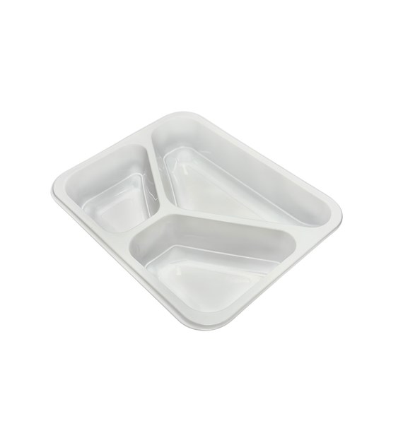 (REUSE) Pojemnik MAP3C 227x178x45 450/300/200ml trójdzielny BIAŁY (42/4/80)