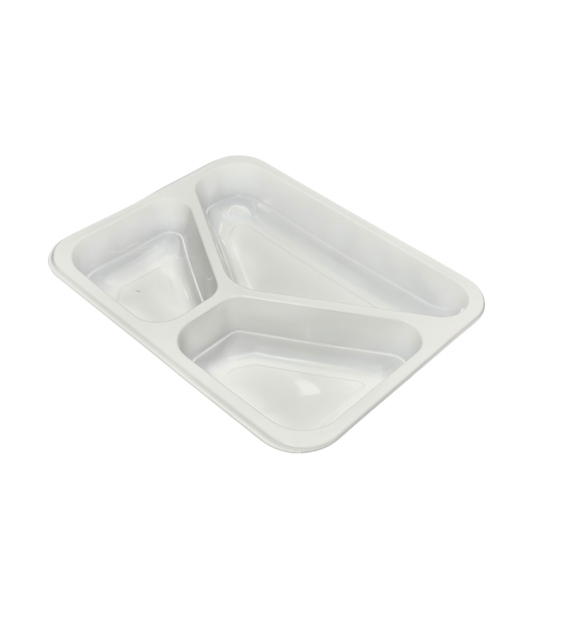 (REUSE) Pojemnik MAP3C 227x178x35 420/250/200ml trójdzielny BIAŁY (42/4/80)