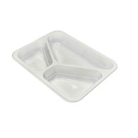 (REUSE) Pojemnik MAP3C 227x178x35 420/250/200ml trójdzielny BIAŁY (42/4/80)