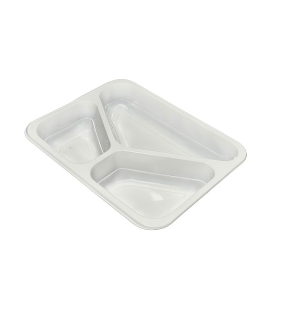 (REUSE) Pojemnik MAP3C 227x178x35 420/250/200ml trójdzielny BIAŁY (42/4/80)