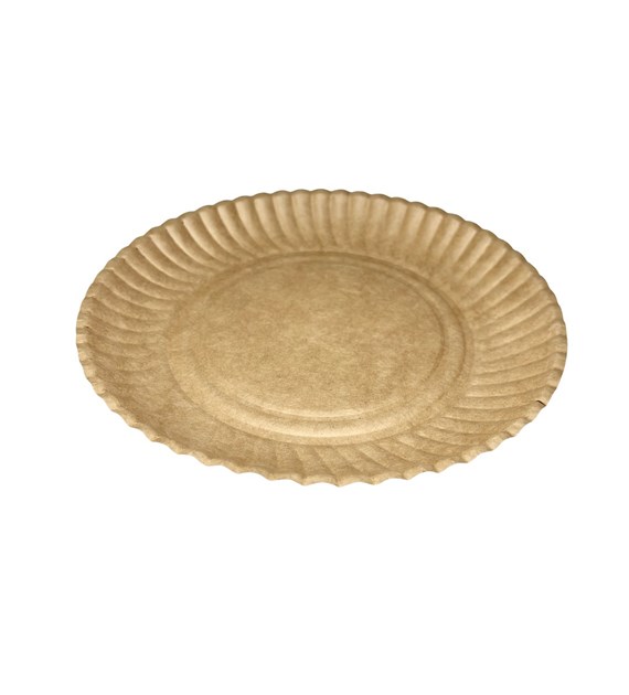 Talerz papierowy 23cm kraft (42/20/50)