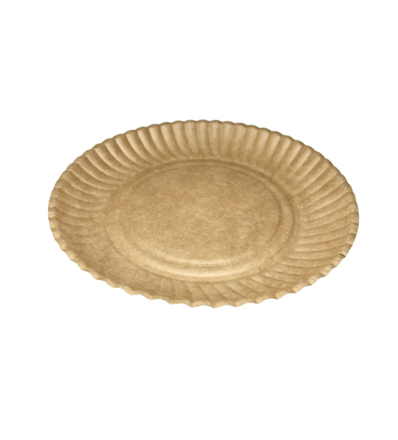 Talerz papierowy 23cm kraft (42/20/50)