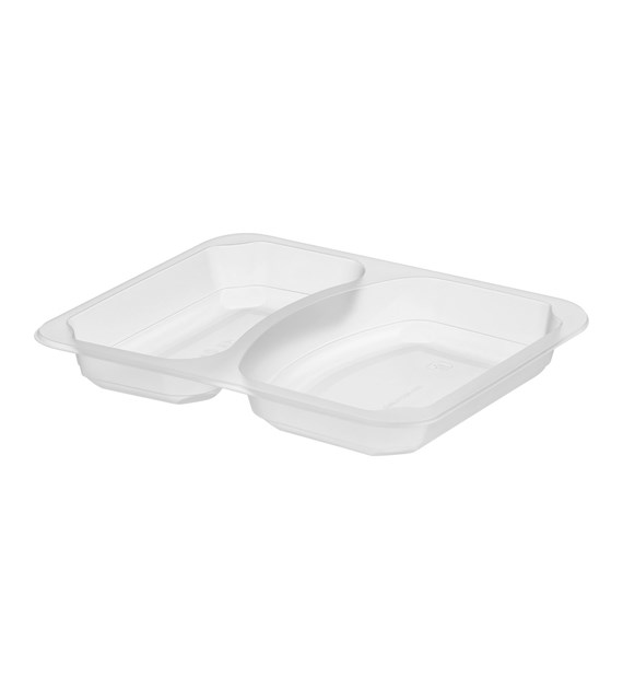 Pojemnik do zgrzewu dwudzielny B-227x178x30 MLECZNY (32(40)/12/50)