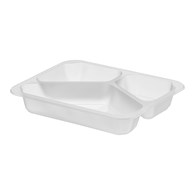 Pojemnik do zgrzewu trójdzielny B-227x178x40 MLECZNY (32(40)/10/50)