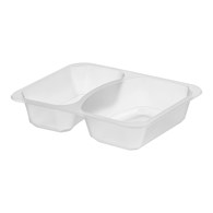 Pojemnik do zgrzewu dwudzielny B-227x178x50 MLECZNY (32(40)/8/50)